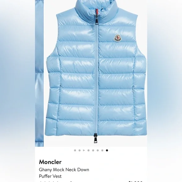 🩵WOMENS MONCLER GHANY MOCK NECK DOWN PUFFER VEST🩵